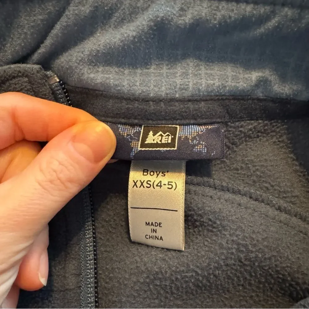 REI Boy’s Fleece Vest Blue sz XXS (4-5)